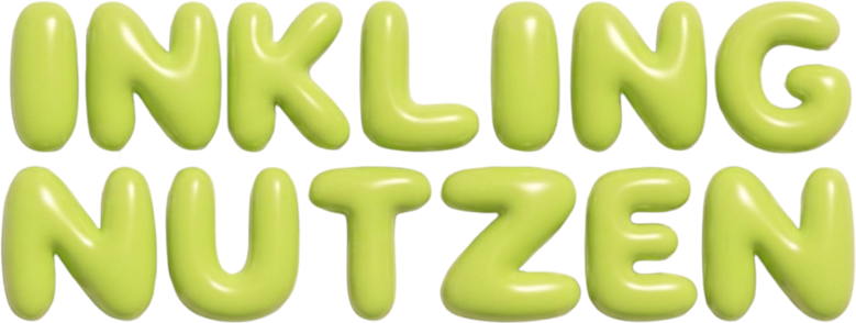 Inkling nutzen in grünen Bubble-Buchstaben